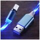 Kabel USB Aptel USB-A - USB-C + microUSB + Lightning Niebieski (4349-uniw)