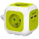 Orno Przedłużacz Kostka 4-krotny z ładowarką 2xUSB 1,4m limonkowy