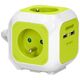 Orno Przedłużacz Kostka 4-krotny z ładowarką 2xUSB 1,4m limonkowy