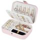 Aptel PUDEŁKO na Biżuterię Organizer Zamykany 16x11x5cm różowy CA21