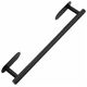 Aptel Stalowy UCHWYT na Ręcznik Ścierkę Naścienny 40cm czarny AG945A