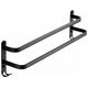 Aptel Stalowy WIESZAK na Ręczniki Łazienkowy w stylu Loft 60x11cm czarny mat AG988