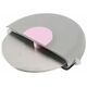 Aptel Okrągły NÓŻ do Pizzy Krojenie Pizzy na slajsy 8,5cm szaro-różowy AG680B