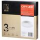Lampa sufitowa Orno CITY LED 20W, oprawa downlight, natynkowa, okrągła, 1700lm, 4000K, biała, wbudowany zasilacz LED