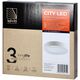 Lampa sufitowa Orno CITY LED 18W, oprawa downlight, natynkowa, okrągła, 1600lm, 4000K, biała, wbudowany zasilacz LED