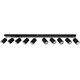 Lampa sufitowa Orno DOA oprawa ścienno-sufitowa, moc max. 10x50W, GU10, IP20, czarna