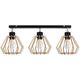 Lampa sufitowa Orno SOLIN oprawa ścienno-sufitowa, moc max. 3x60W, E27, czarna, drewno