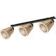Lampa sufitowa Orno DELOS 3P E27, oprawa ścienno-sufitowa, max. 3x60W, czarna, drewno