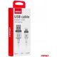 Kabel USB AMiO Kabel do ładowania usb-a - lightning iphone 3a 100cm fulllink amio-03907