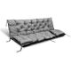 AIO FACTORY Zestaw ogrodowy szary 100x60x50cm + 2 poduszki 42x42 cm