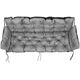 AIO FACTORY Zestaw ogrodowy szary 180x60x50cm + 2 poduszki 42x42 cm