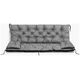 AIO FACTORY Zestaw ogrodowy szary 150x60x50cm + 2 poduszki 42x42 cm