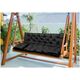 AIO FACTORY ZESTAW OGRODOWY 150x60x50CM + 2 PODUSZKI 42X42 CM CZARNY