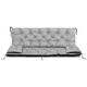 AIO FACTORY ZESTAW OGRODOWY 180x60x50CM + 2 PODUSZKI 42X42 CM JASNOSZARY