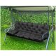 AIO FACTORY ZESTAW OGRODOWY 180x60x50CM + 2 PODUSZKI 42X42 CM CZARNY