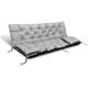 AIO FACTORY ZESTAW OGRODOWY 150x60x50CM + 2 PODUSZKI 42X42 CM JASNOSZARY
