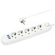 Blow 98-230# Przedłużacz sieciowy ps-530 5-gniazd 3xusb 3m biały 2x1mm