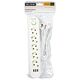 Blow 98-230# Przedłużacz sieciowy ps-530 5-gniazd 3xusb 3m biały 2x1mm