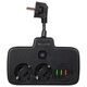 Blow 98-233# Przedłużacz sieciowy ps-310u 3-gniazda 3xusb 0.1m czarny 2x1mm