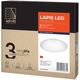 Lampa sufitowa Orno LAPIS LED 12W, plafon oświetleniowy, 800lm, IP65, 4000K, IK10, poliwęglan mleczny, biały
