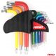 Klucze torx krótkie zestaw 9 szt. s2 amio-04300