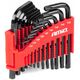 Klucze imbus hex torx crv imbusy zestaw czarne 22 szt. amio-04297