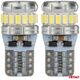 Żarówki led canbus t10 w5w 16smd 2smd 3014 3030 white 12v 24v amio-04260