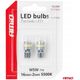 Żarówki led canbus t10 w5w 16smd 2smd 3014 3030 white 12v 24v amio-04260