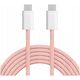 Kabel USB typu C - USB typu C 60 W 1,5 m różowy Kruger&amp|Matz Basic