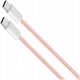 Kabel USB typu C - USB typu C 60 W 1 m różowy Kruger&amp|Matz Basic
