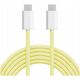 Kabel USB typu C - USB typu C 60 W 1,5 m żółty Kruger&amp|Matz Basic