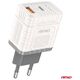 Ładowarka sieciowa Quick Charge GaN 30W USB-A + USB-C AMIO-04286