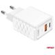Ładowarka sieciowa Quick Charge GaN 38W USB-A + USB-C AMIO-04287