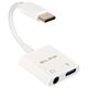 66-169# Adapter usb wtyk usb-c gniazdo usb-c + gniazdo jack 3,5