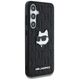 Etui Karl Lagerfeld Leather Monogram Pin  Logo Choupette Head Samsung Galaxy S25 czarny