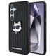Etui Karl Lagerfeld Leather Monogram Pin  Logo Choupette Head Samsung Galaxy S25 Plus czarny