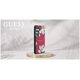 Guess Grained Printed Flower Pattern MagSafe case for Samsung Galaxy S25 fuchsia