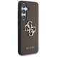 Guess Grained Big 4G Logo Small Classic Logo case for Samsung Galaxy S25 brown