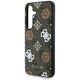 Guess 4G Printed Colored Peony Pattern MagSafe case for Samsung Galaxy S25 brown