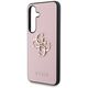 Guess Grained Big 4G Logo Small Classic Logo case for Samsung Galaxy S25 pink