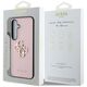 Guess Grained Big 4G Logo Small Classic Logo case for Samsung Galaxy S25 pink