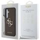Guess Grained Big 4G Logo Small Classic Logo case for Samsung Galaxy S25 Plus brown