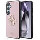 Guess Grained Big 4G Logo Small Classic Logo case for Samsung Galaxy S25 Plus pink