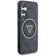 Guess 4G Glitter Triangle Buttons MagSafe Case for Samsung Galaxy S25 Plus Black