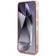 Guess 4G Glitter Triangle Buttons MagSafe Case for Samsung Galaxy S25 Pink