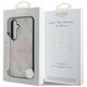 Guess 4G Round Patch Classic Logo MagSafe Case for Samsung Galaxy S25 Plus Pink