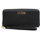 Guess Guess, Alby, Leather, Wallet, SLG Large Zip, Black, For Women For Women