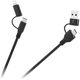 Kabel wtyk USB A/C - wtyk USB C/lightning (2+2) 1m