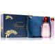 Σετ αρωματοποιίας Chopard Luxury Naturals Chopard: Happy Felicia Roses, Eau De Parfum, για γυναίκες, 100 ml + Happy Felicia Roses, Eau De Parfum, για γυναίκες, 10 ml + Chopard, συνθετικό δέρμα, τσάντα, θήκη παντελονιού, μπλε, για γυναίκες, 2,4 x 9 x 6,2 Γ