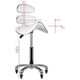 Activeshop Taboret kosmetyczny roll speed AM-880 biały